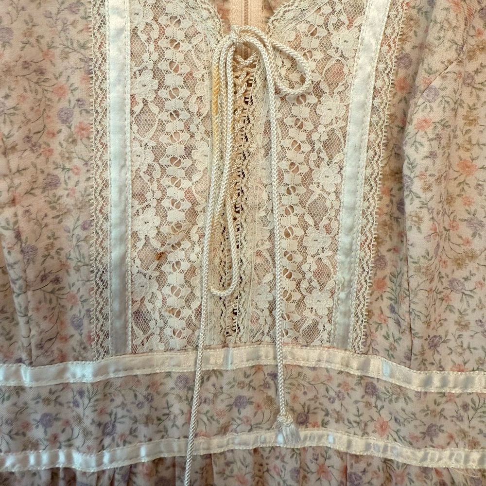 Vintage Gunne Sax Floral Maxi Dress - Picture 8 of 9